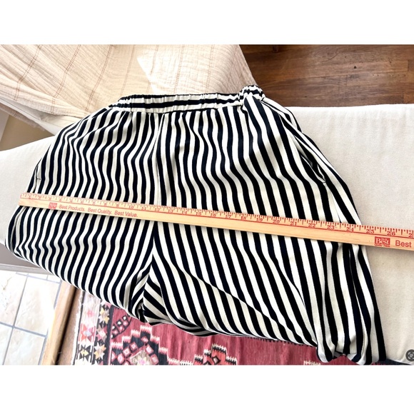 ALEMBIKA URBAN Black Striped Cotton Knit Balloon Pants - 1 (U.S. 6-8) - Picture 8 of 10